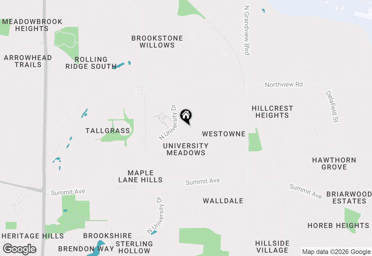 Map of 1214 Cherrywood Dr, Waukesha, WI 53188