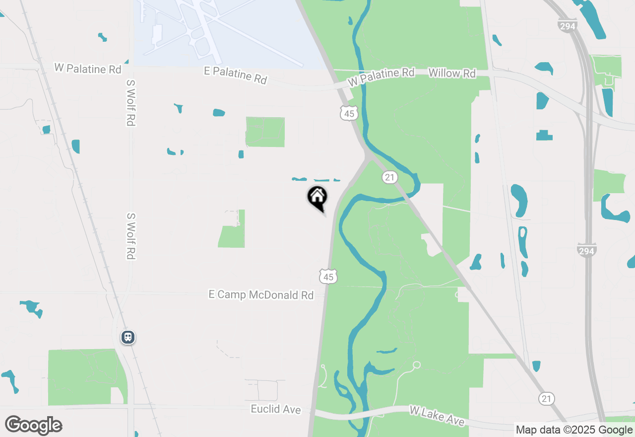 Map of 2024 E Wintergreen Avenue, Mount Prospect, IL 60056