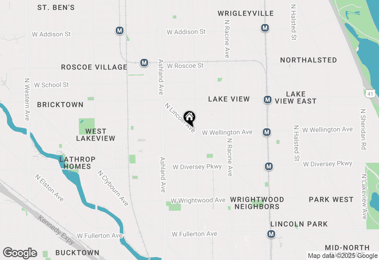 Map of 3024 N Lincoln Avenue #A, Chicago, IL 60657