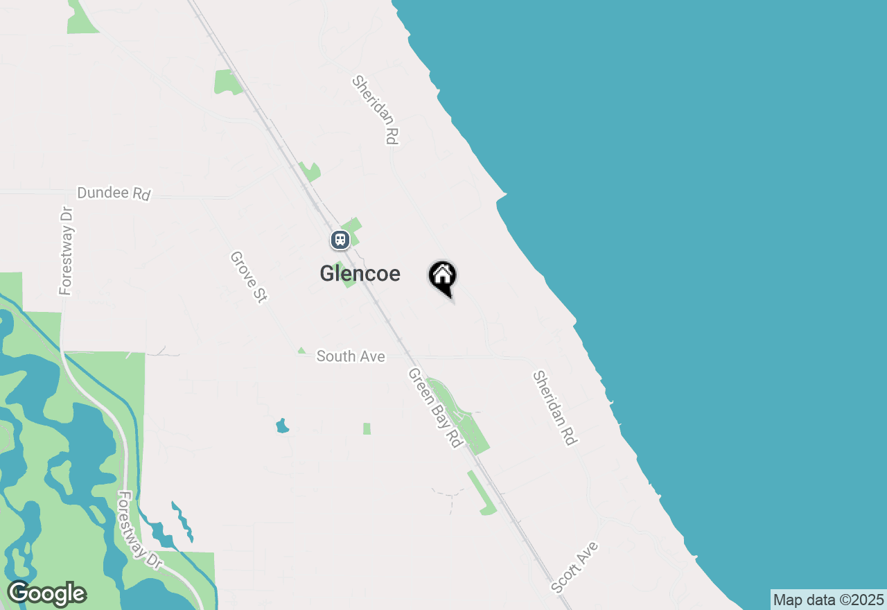 Map of 543 Greenleaf Avenue, Glencoe, IL 60022