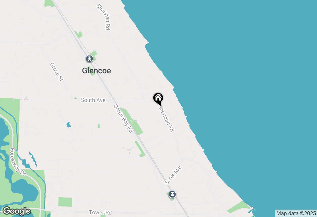 Map of 356 Sheridan Road, Glencoe, IL 60022