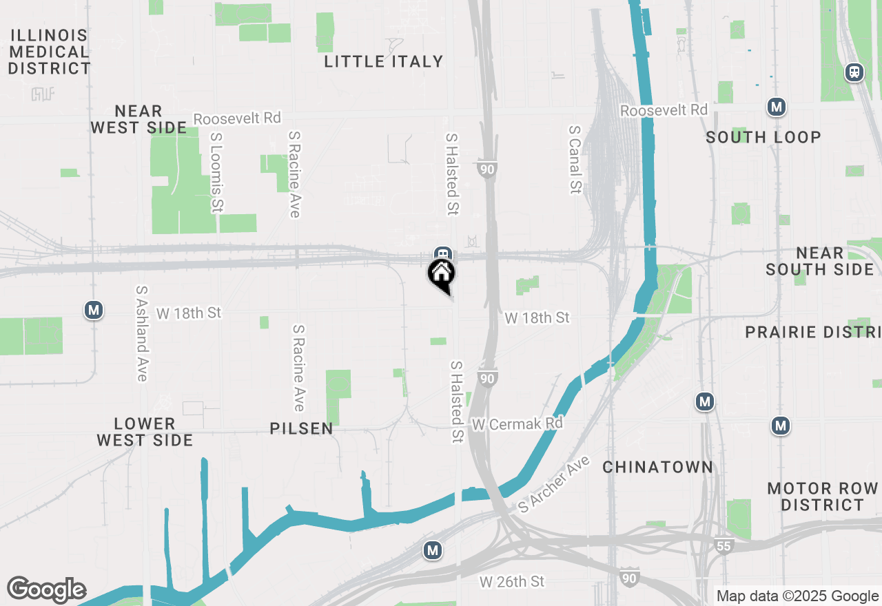 Map of 818 W 18th Street #2R, Chicago, IL 60608