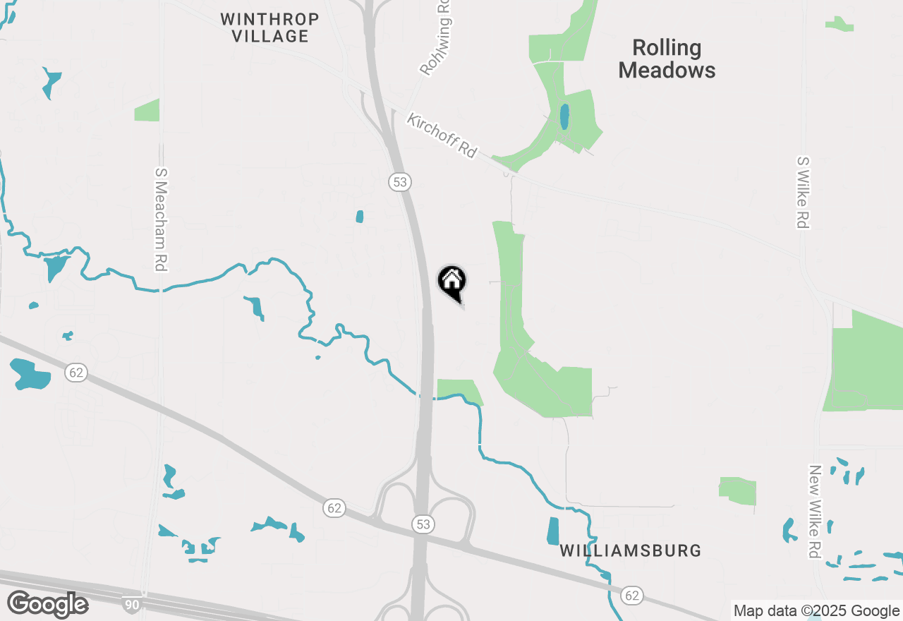 Map of 3605 Bobwhite Lane, Rolling Meadows, IL 60008