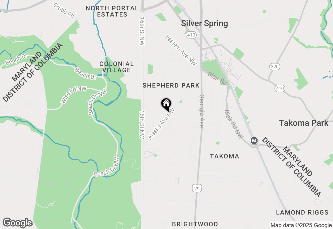 Map of 7310 Alaska Avenue Nw, Washington, DC 20012