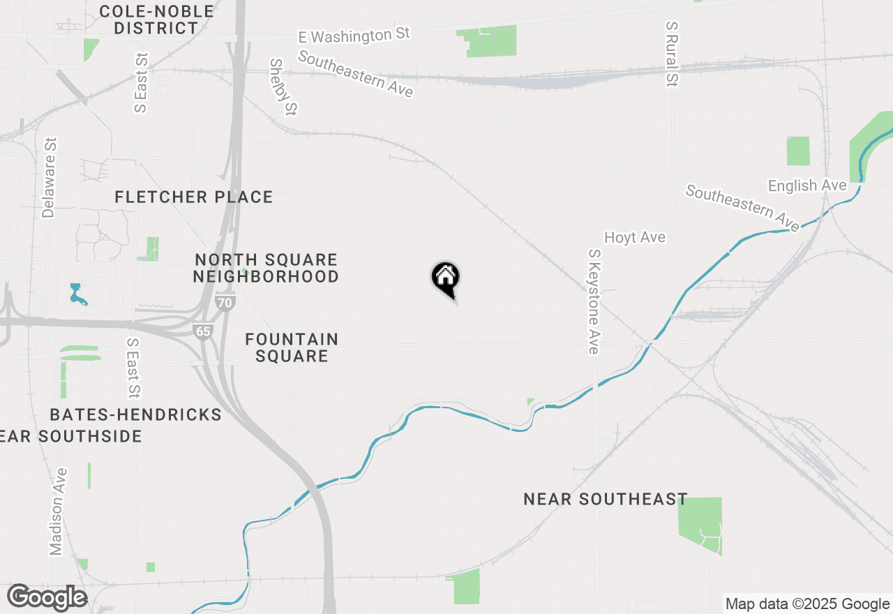 Map of 1705 Woodlawn Avenue, Indianapolis, IN 46203