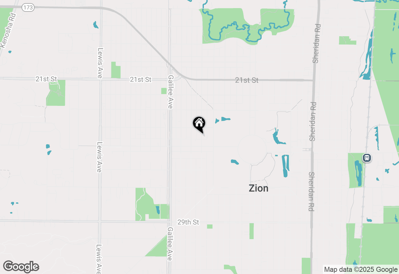 Map of (Address confidential), Zion, Illinois 60099