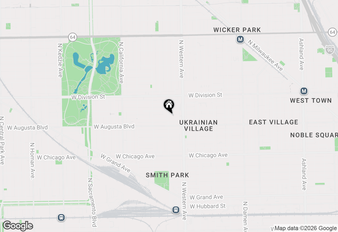 Map of 2456 W Cortez Street #3W, Chicago, IL 60622