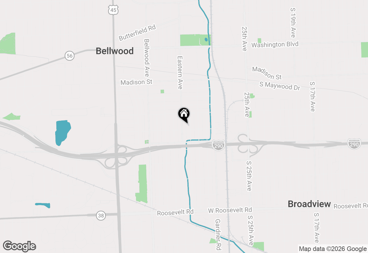 Map of 1039 Eastern Avenue, Bellwood, IL 60104
