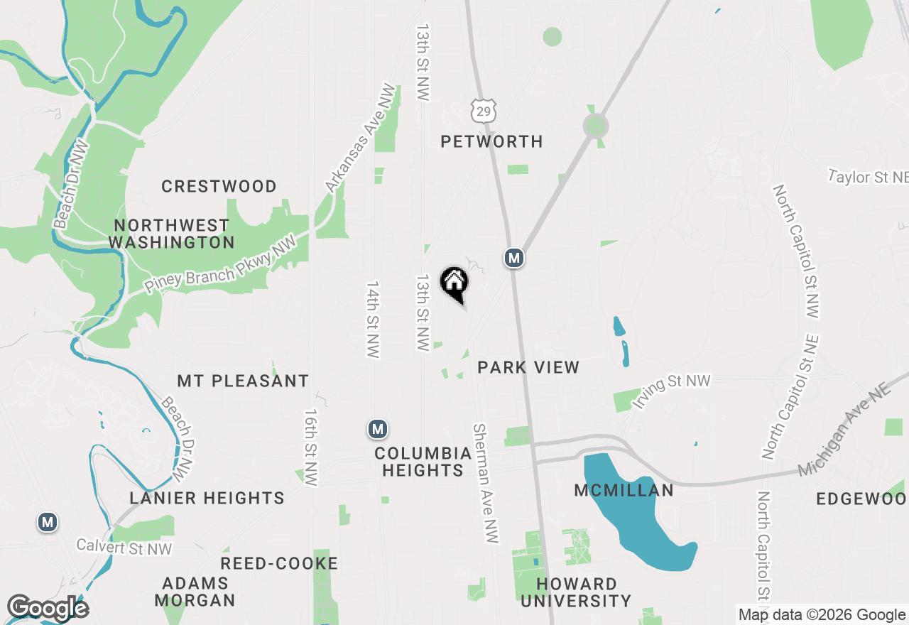 Map of 1006 Otis Place Nw, Washington, DC 20010