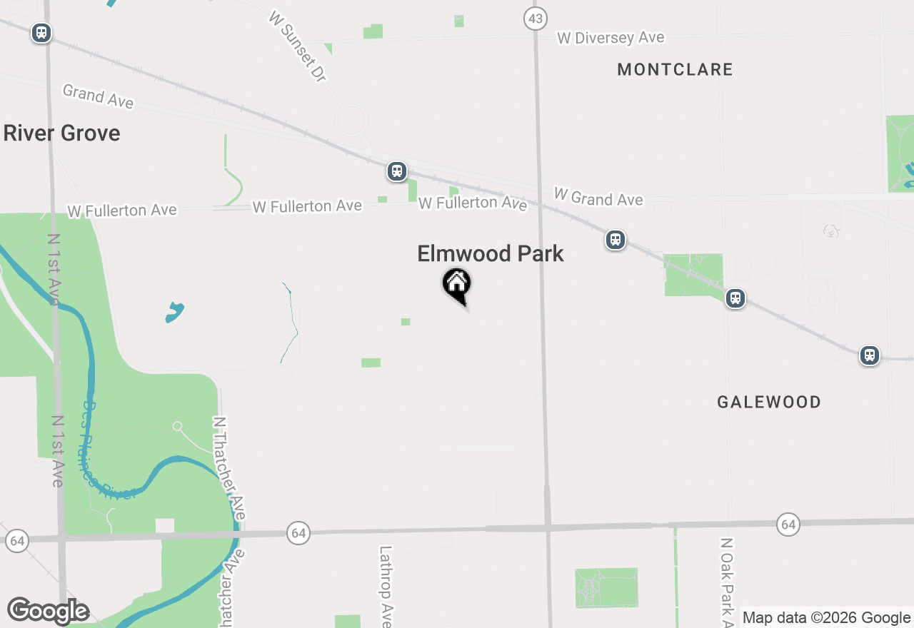 Map of 2114 N 74th Avenue, Elmwood Park, IL 60707