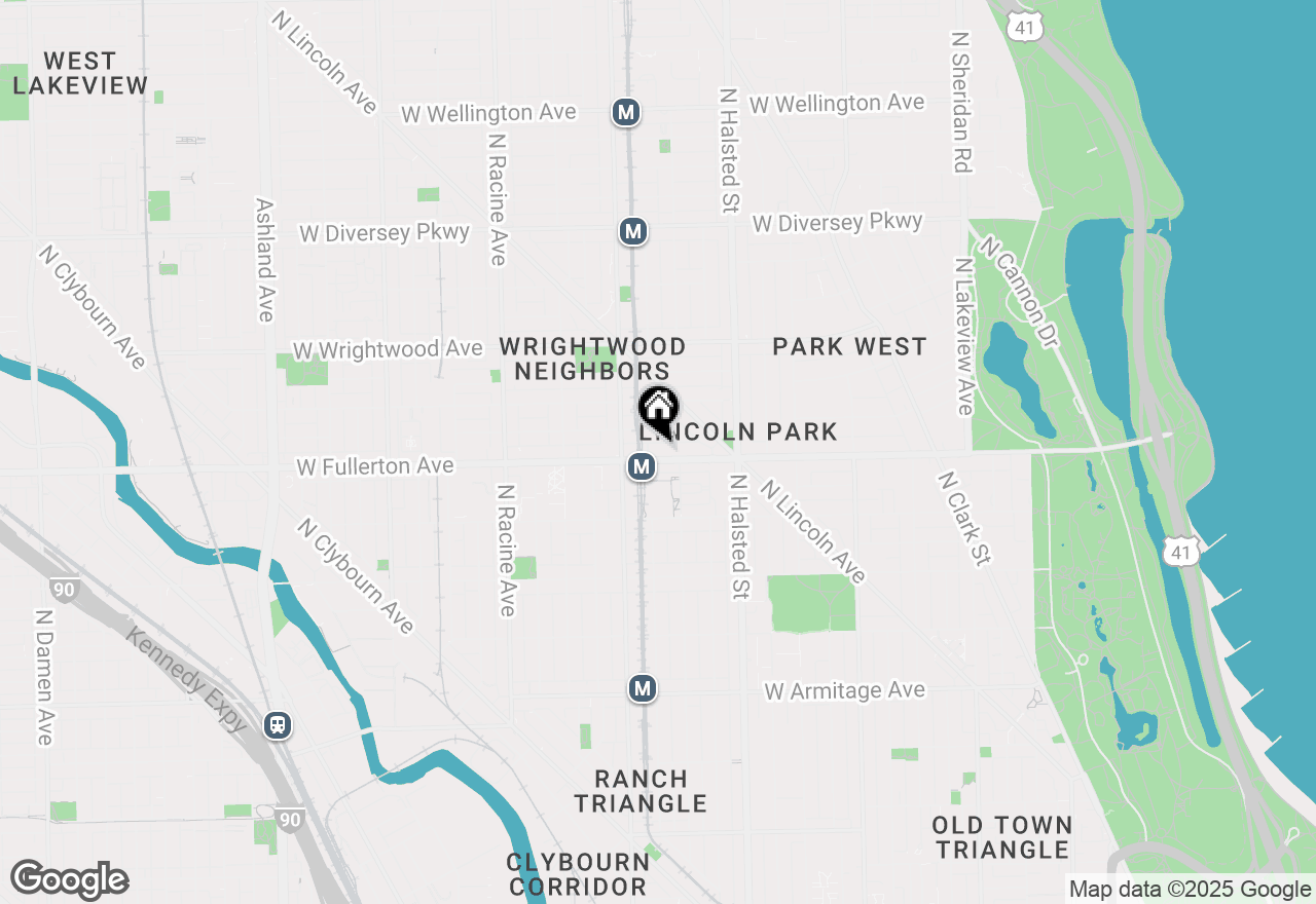 Map of 918 W Fullerton Avenue #2, Chicago, IL 60614