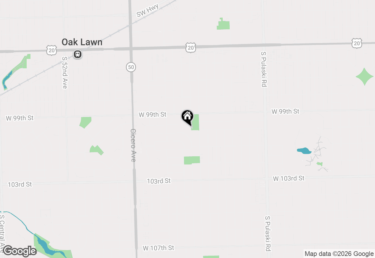 Map of 4437 W 100th Street, Oak Lawn, IL 60453