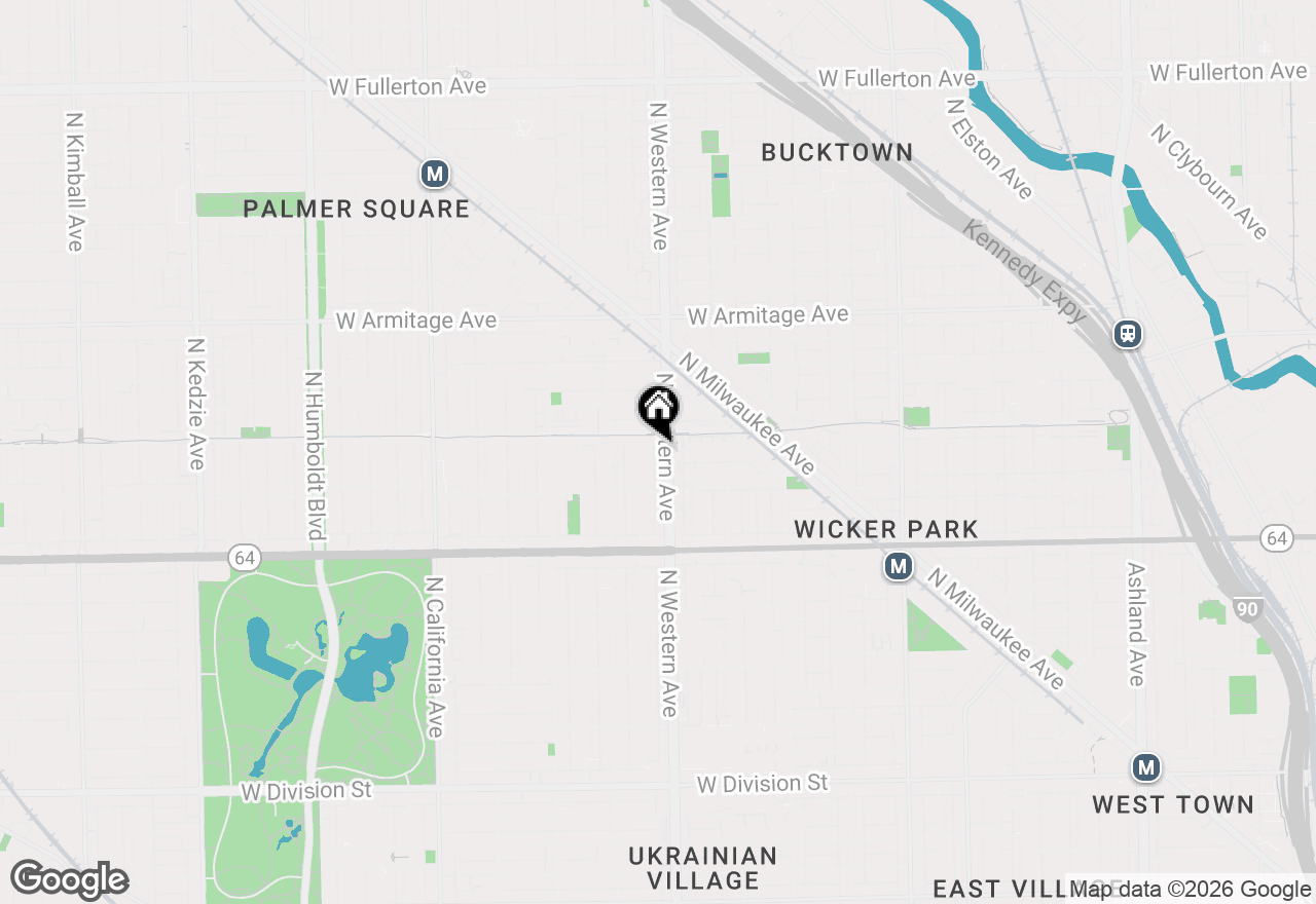 Map of 1744 N Western Avenue #302, Chicago, IL 60647