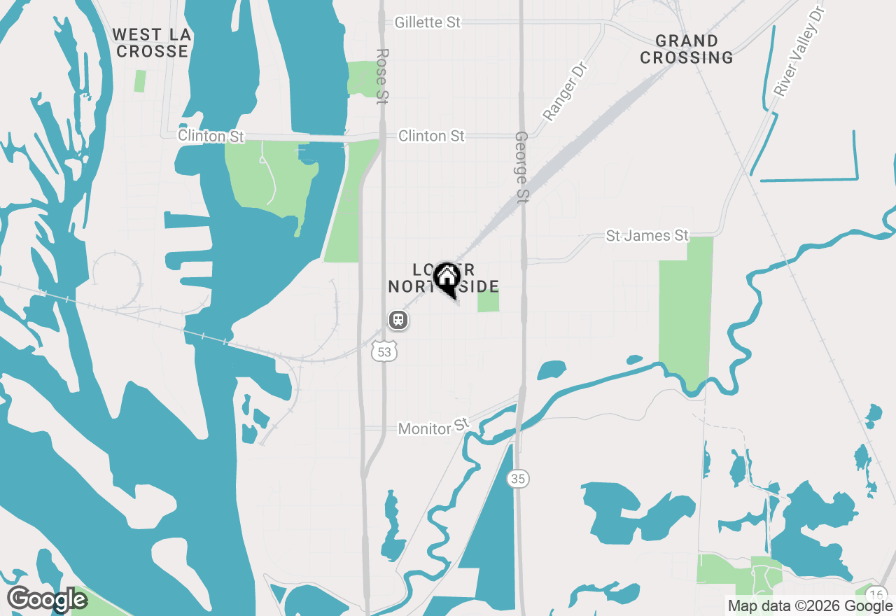 Map of 607 Liberty St, La Crosse, WI 54603