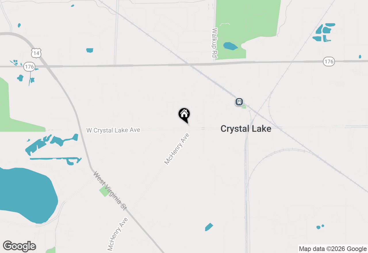 Map of 124 W Crystal Lake Avenue S, Crystal Lake, IL 60014
