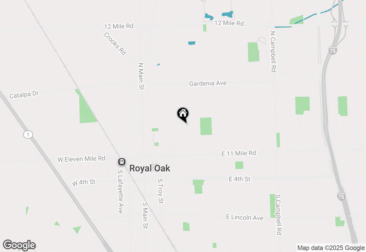 Map of 421 Curry Avenue, Royal Oak, MI 48067