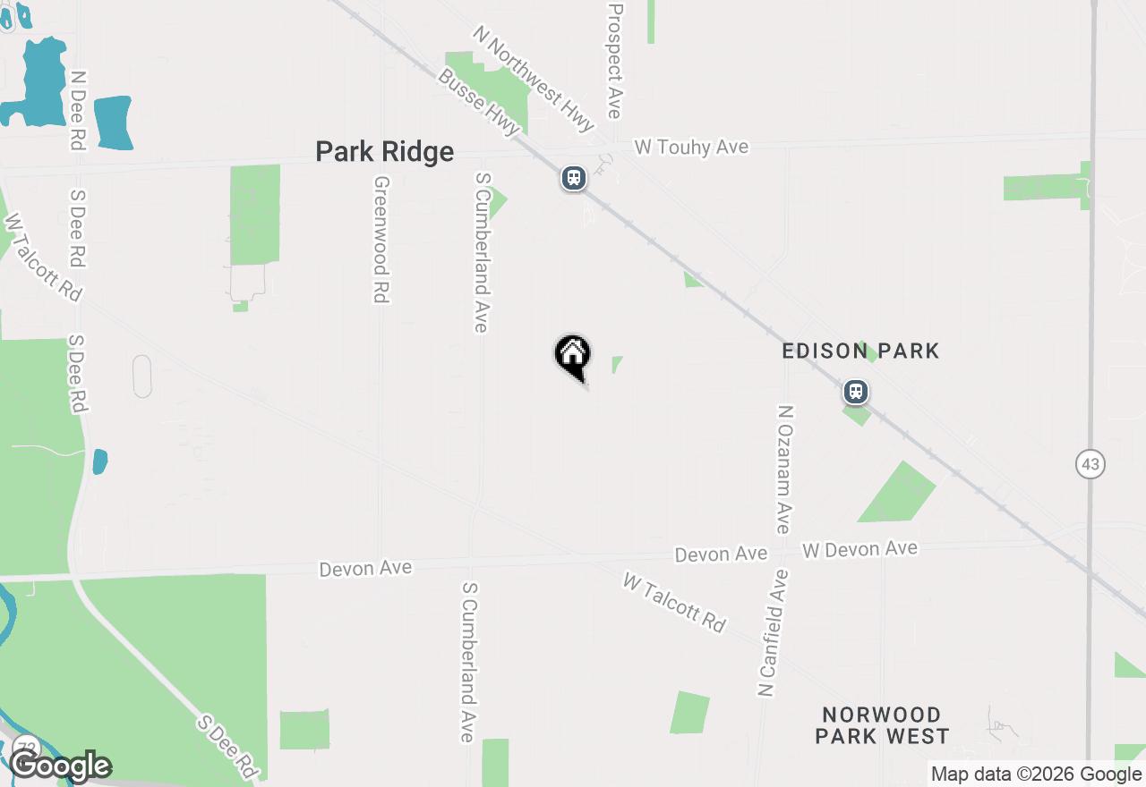 Map of 708 Courtland Avenue, Park Ridge, IL 60068