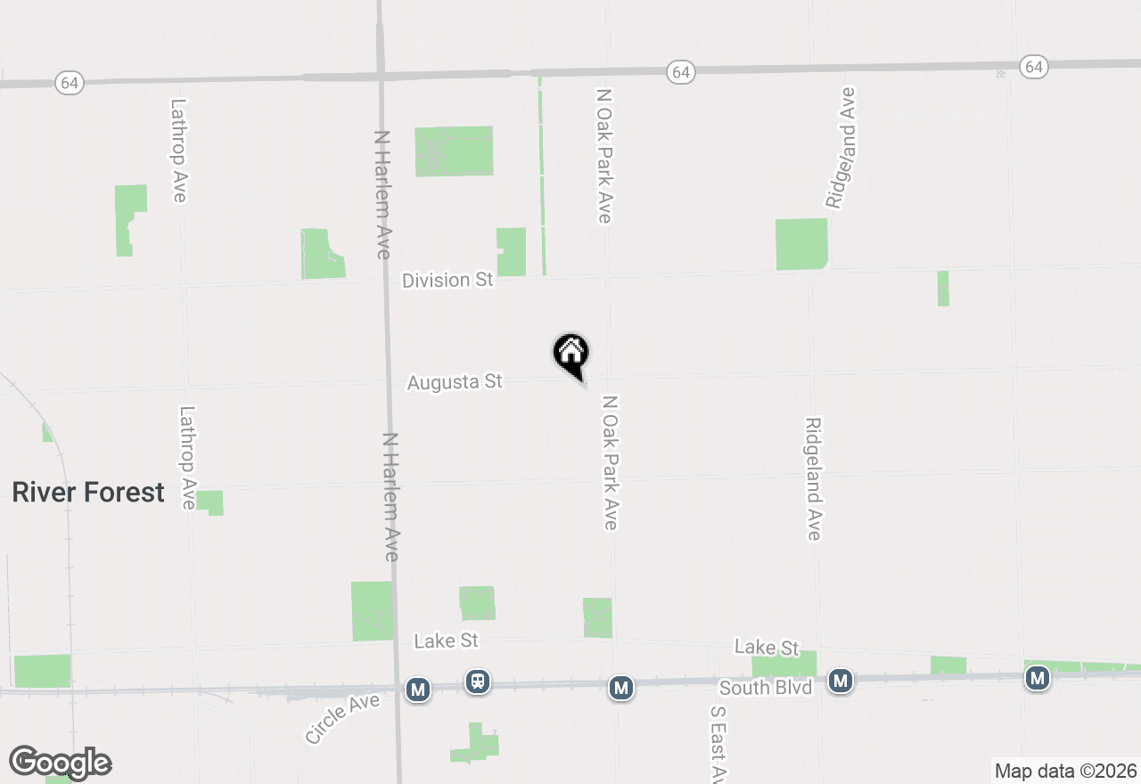 Map of 637 N Grove Avenue, Oak Park, IL 60302