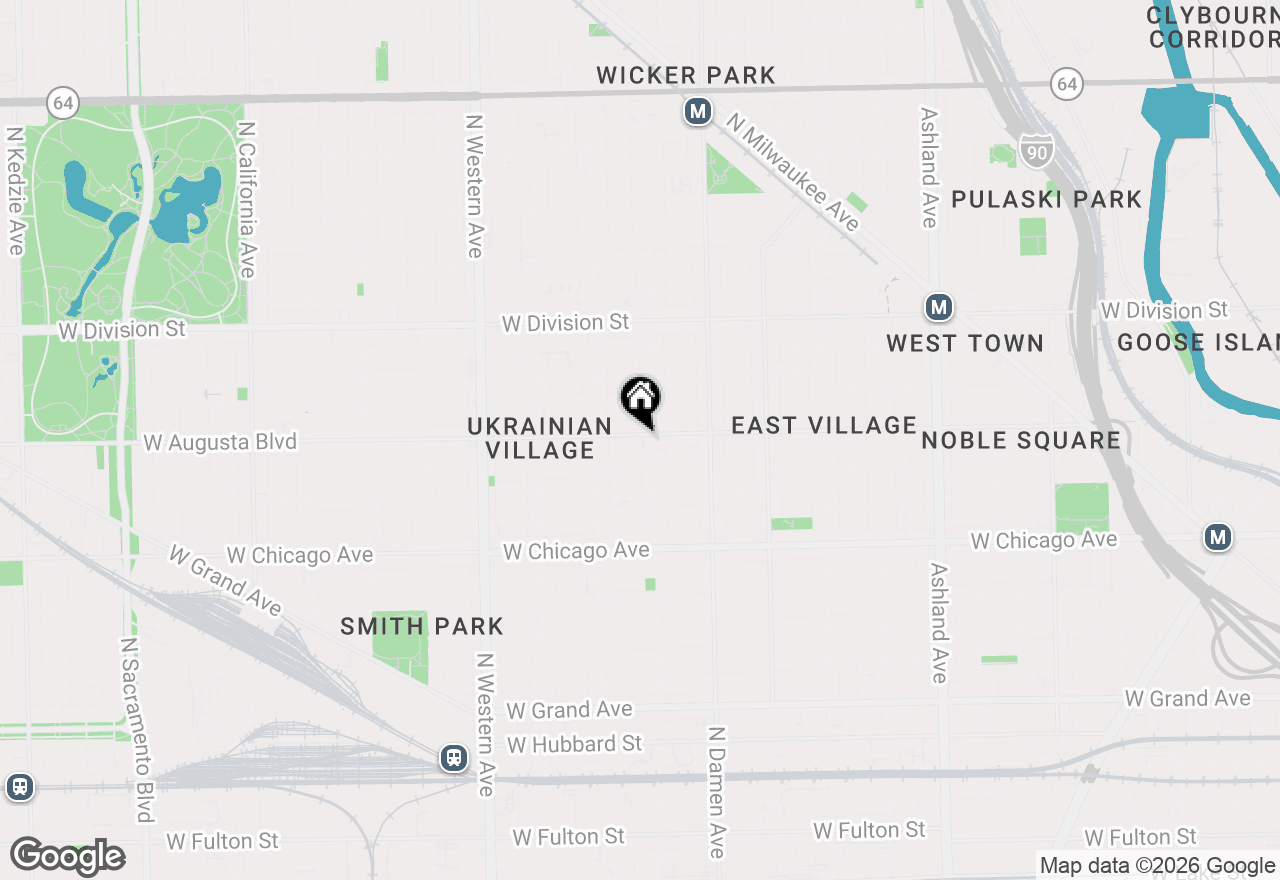 Map of 2111 W Augusta Boulevard #1E, Chicago, IL 60622