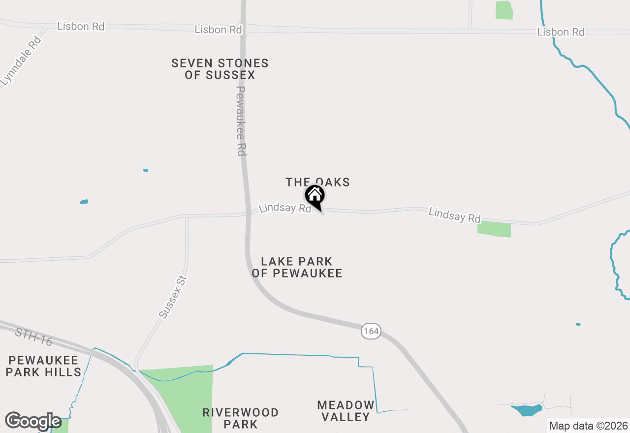 Map of 1125 Carlee Ann Ln, Pewaukee, WI 53072