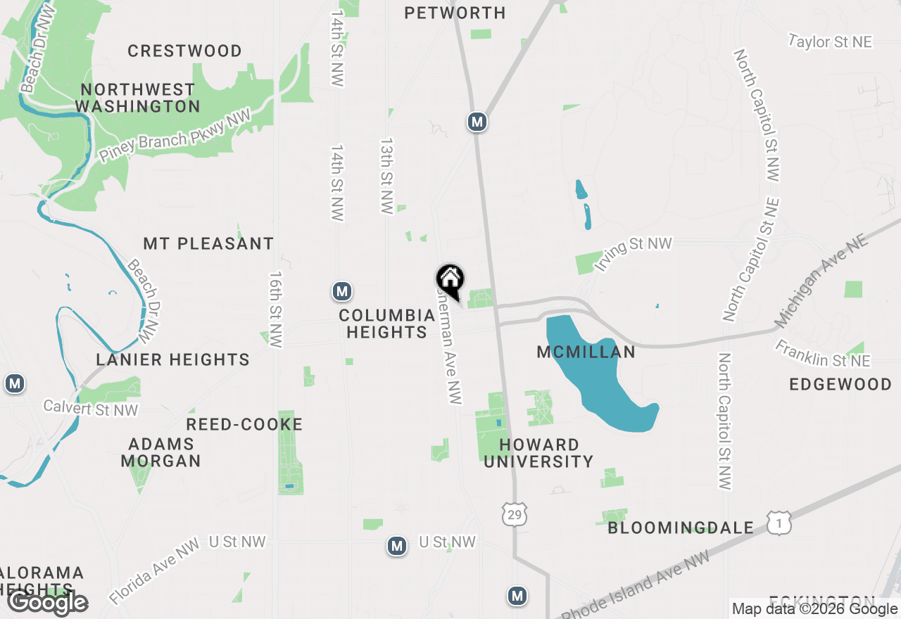Map of 3005 Sherman Avenue Nw #1, Washington, DC 20001