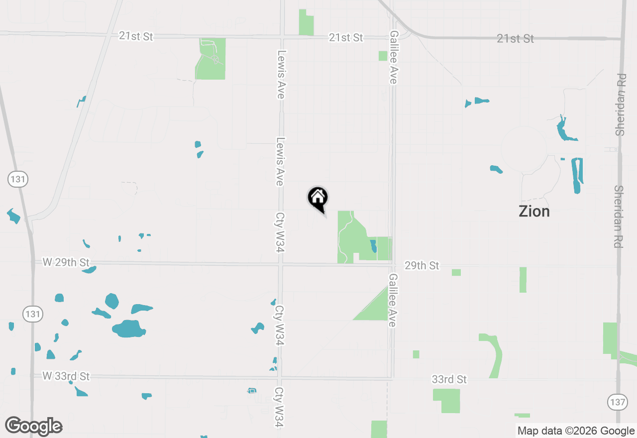 Map of 2823 27th Street, Zion, IL 60099
