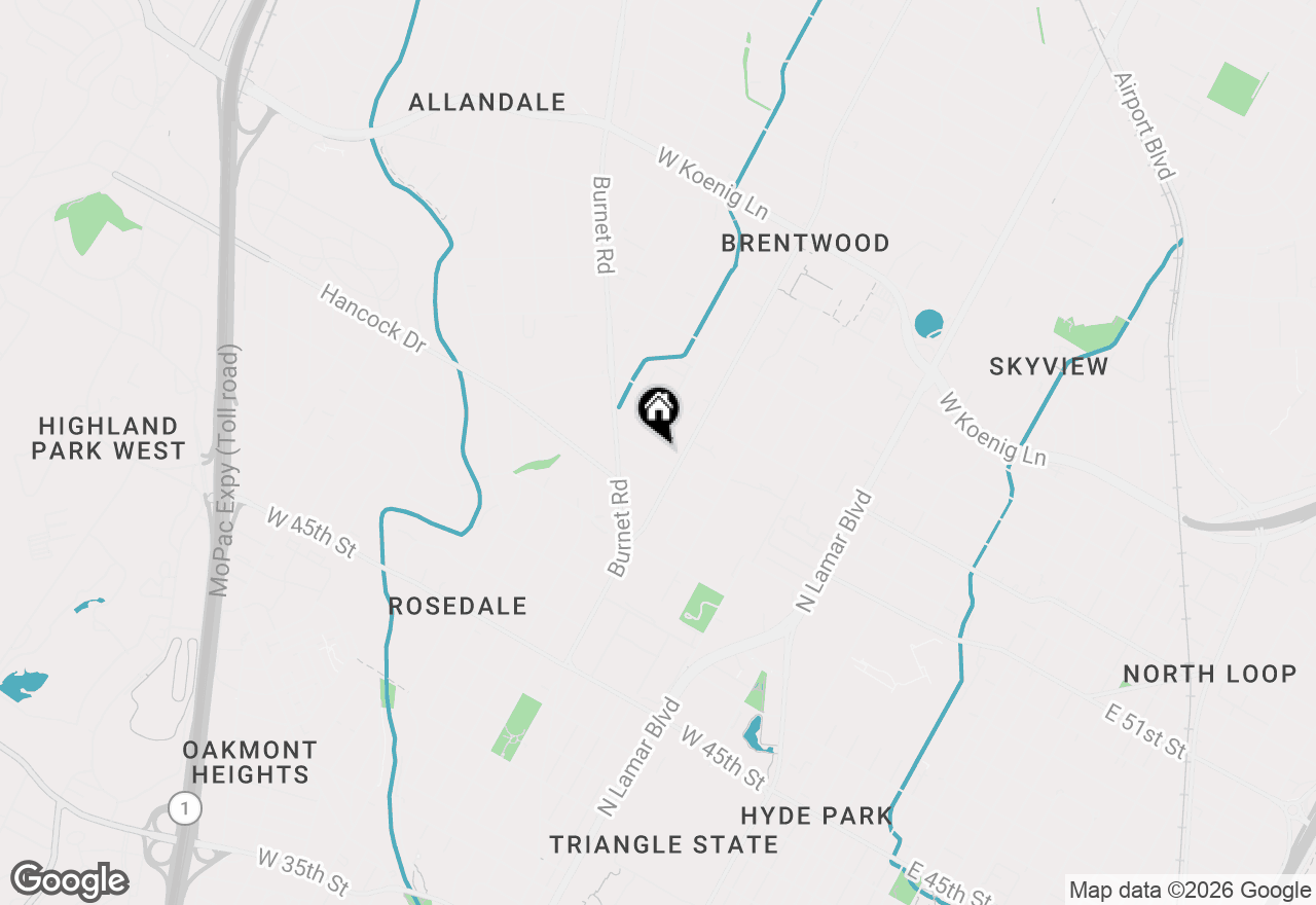 Map of 1410 North St, Austin, TX 78756