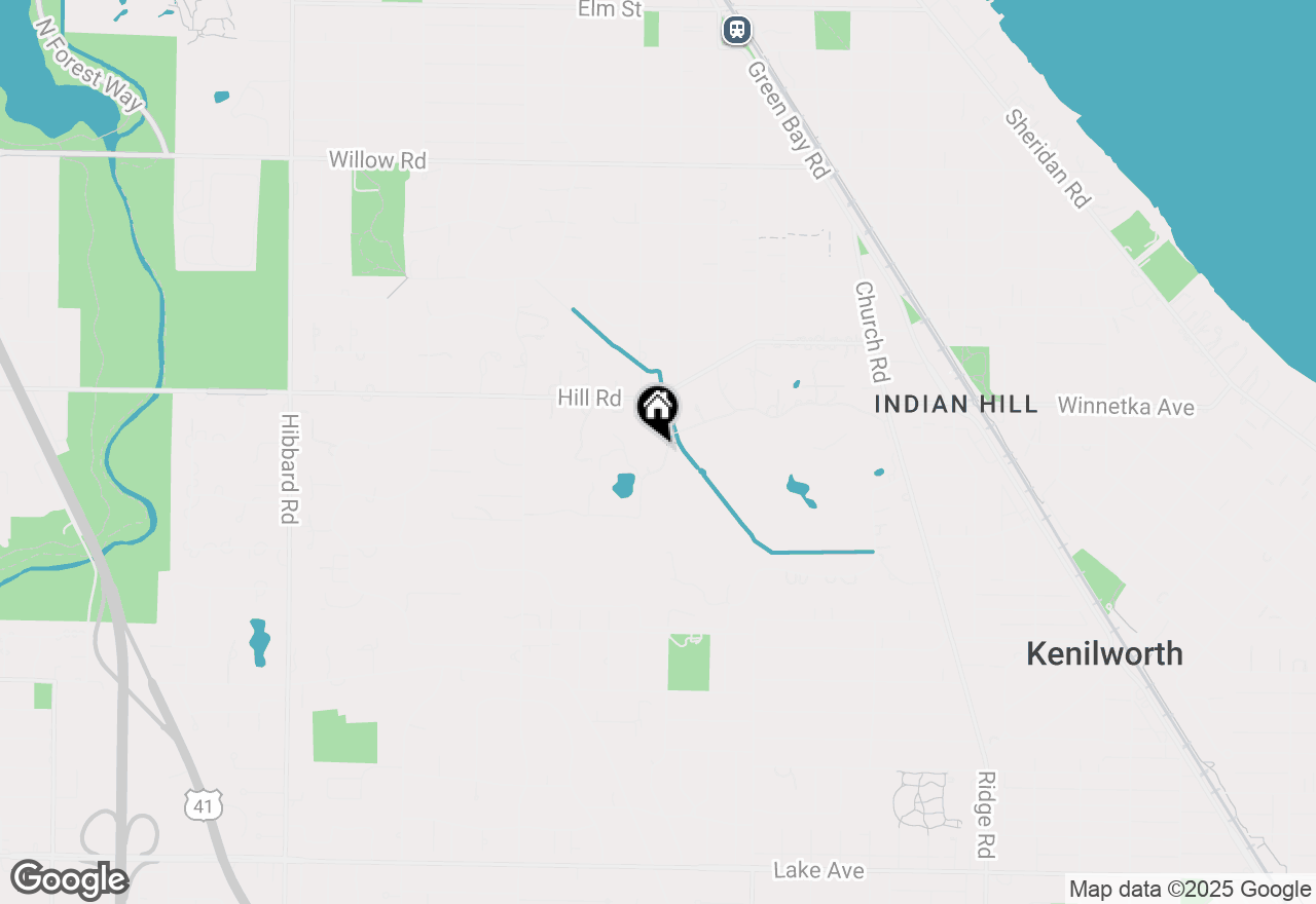 Map of 23 Indian Hill Road, Winnetka, IL 60093