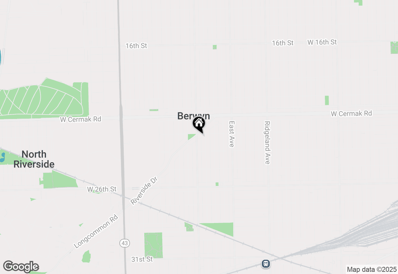 Map of 6766 Riverside Drive, Berwyn, IL 60402