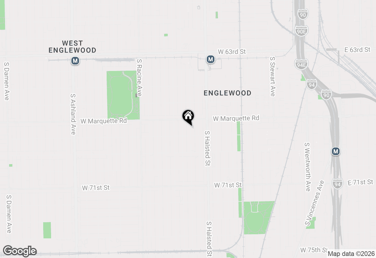 Map of 6732 S Peoria Street, Chicago, IL 60621