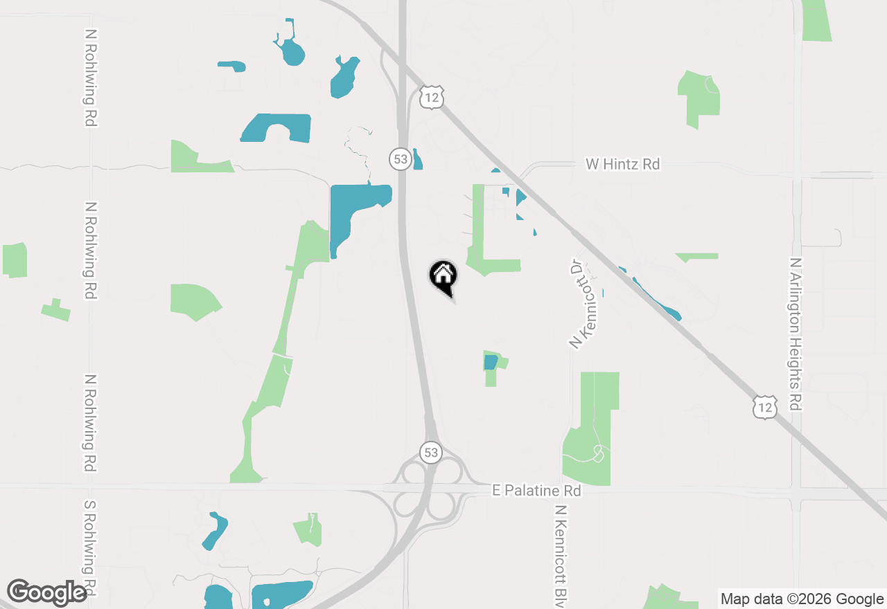 Map of 1605 W Lexington Drive, Arlington Heights, IL 60004