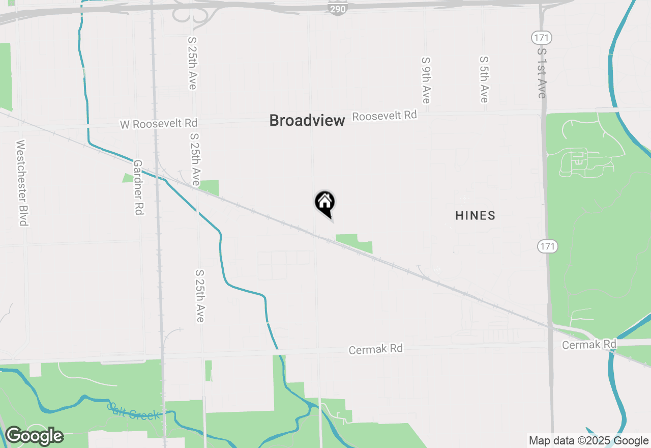 Map of 2524 S 16th Avenue, Broadview, IL 60155