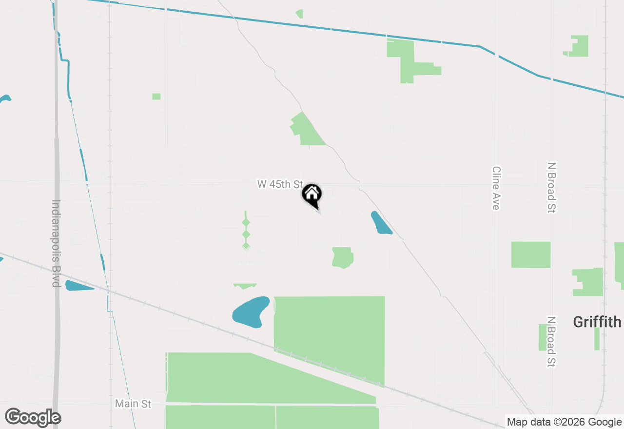 Map of 1827 W Ash Street, Griffith, IN 46319