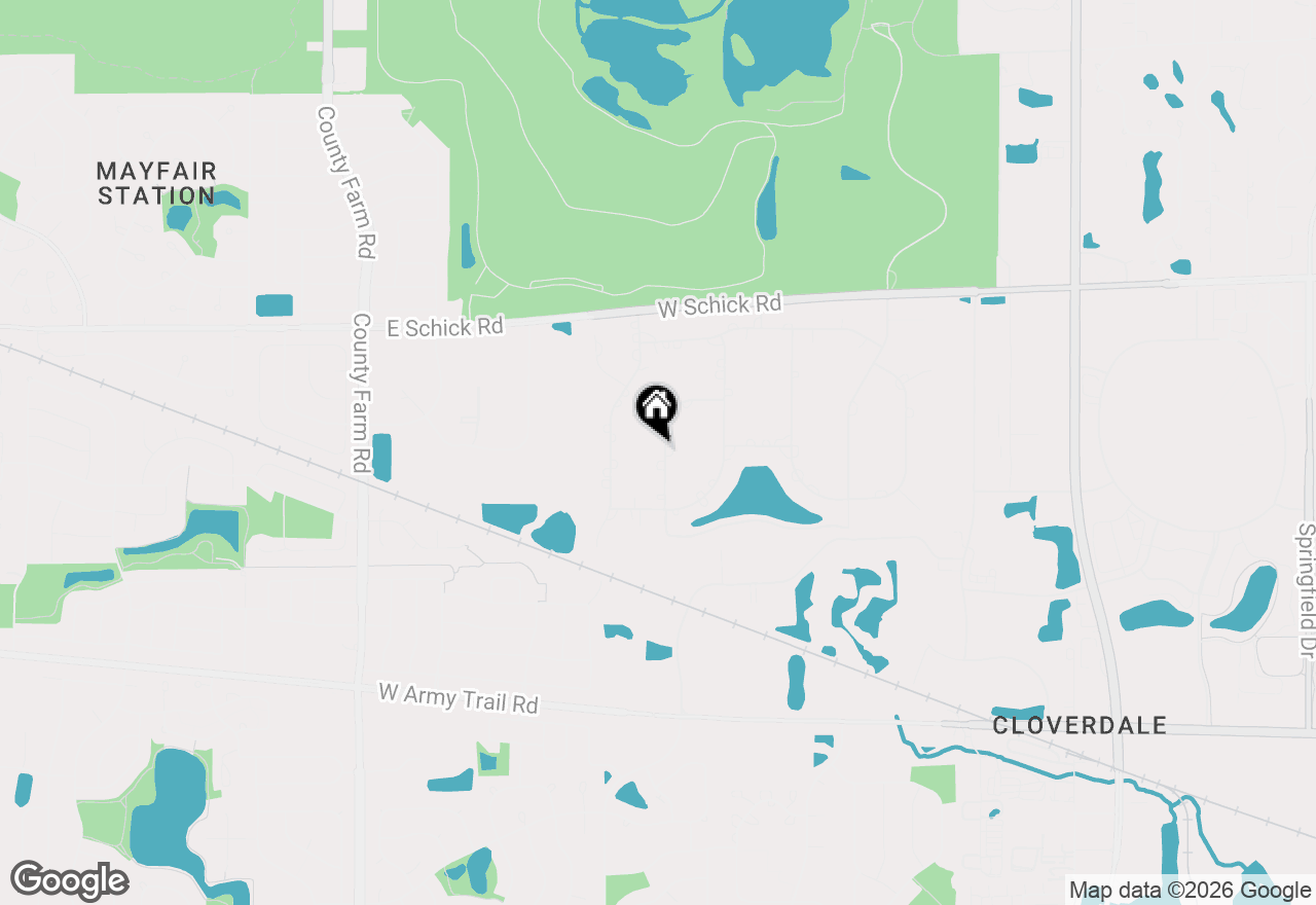 Map of 186 Merganser Lane, Bloomingdale, IL 60108