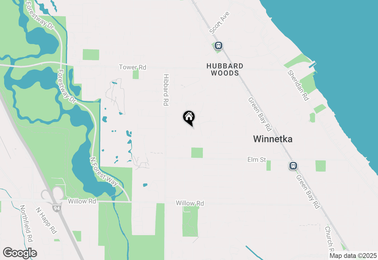 Map of 1161 Pine Street, Winnetka, IL 60093