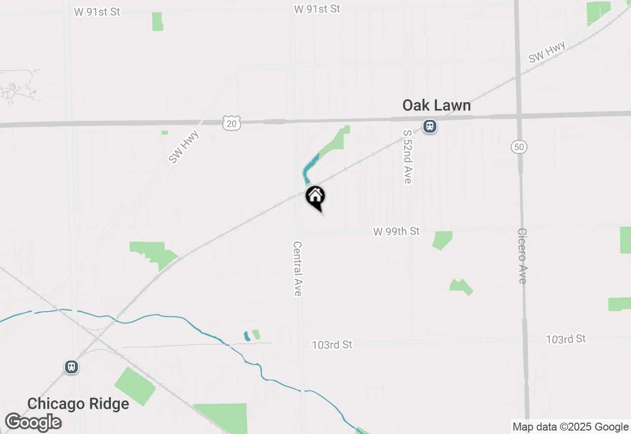 Map of 9817 Washington Avenue, Oak Lawn, IL 60453