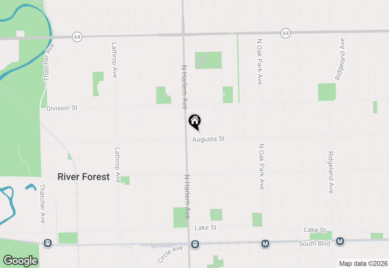 Map of 713 N Marion Street, Oak Park, IL 60302