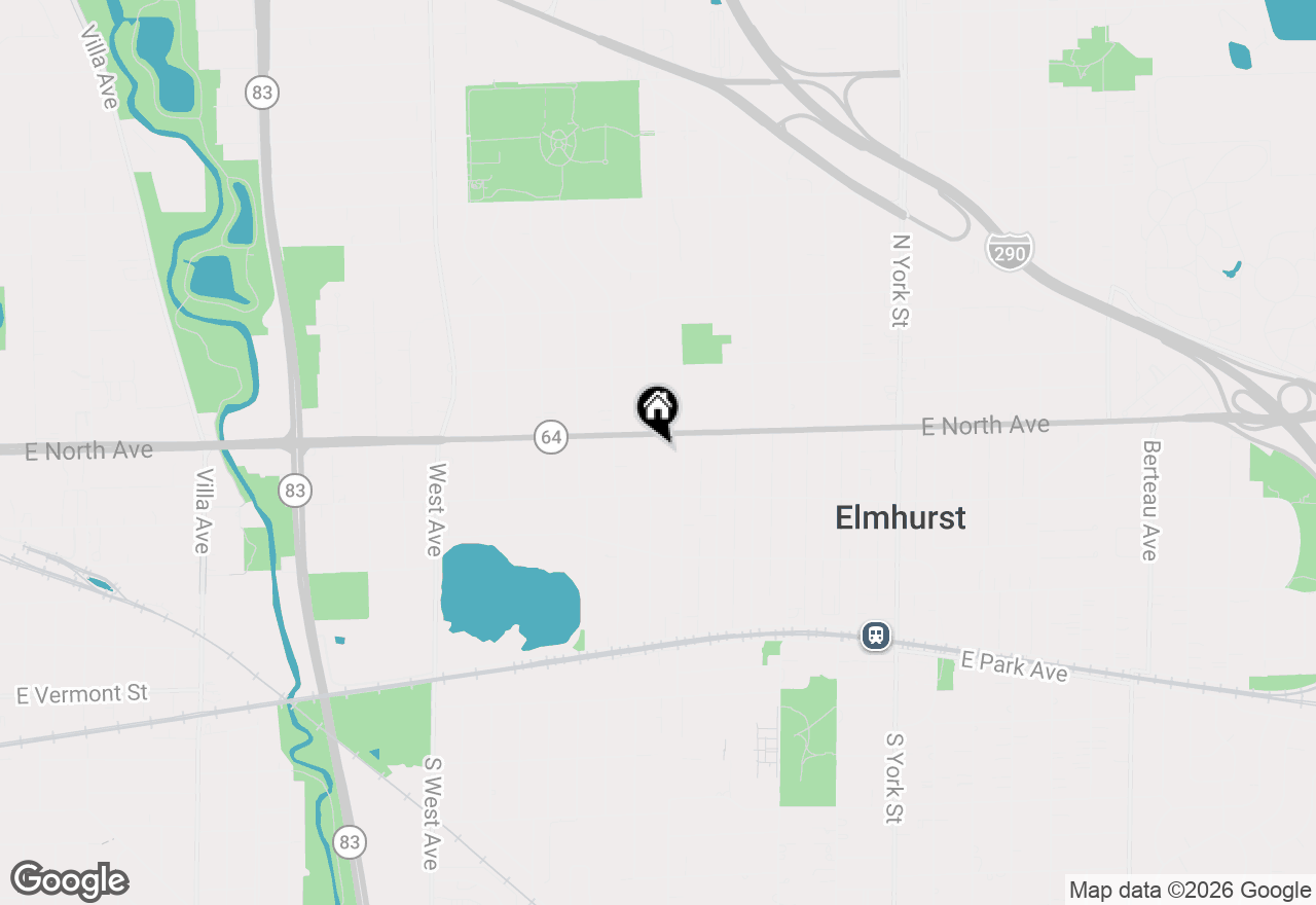 Map of 267 N Walnut Street, Elmhurst, IL 60126