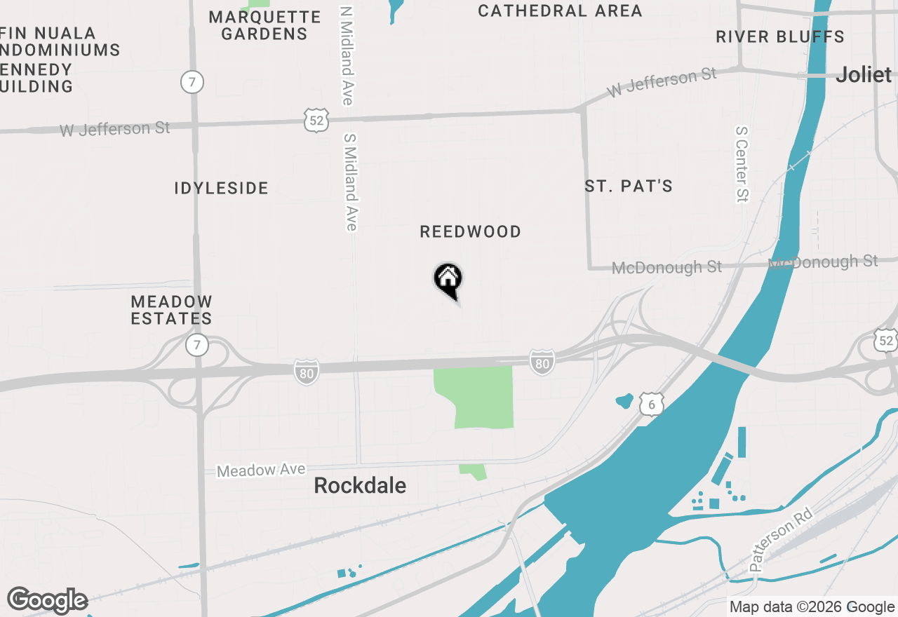 Map of 419 S Reed Street, Joliet, IL 60436