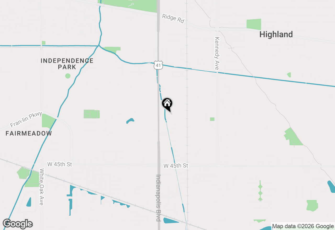 Map of 9320 Spring Creek Drive #6, Highland, IN 46322