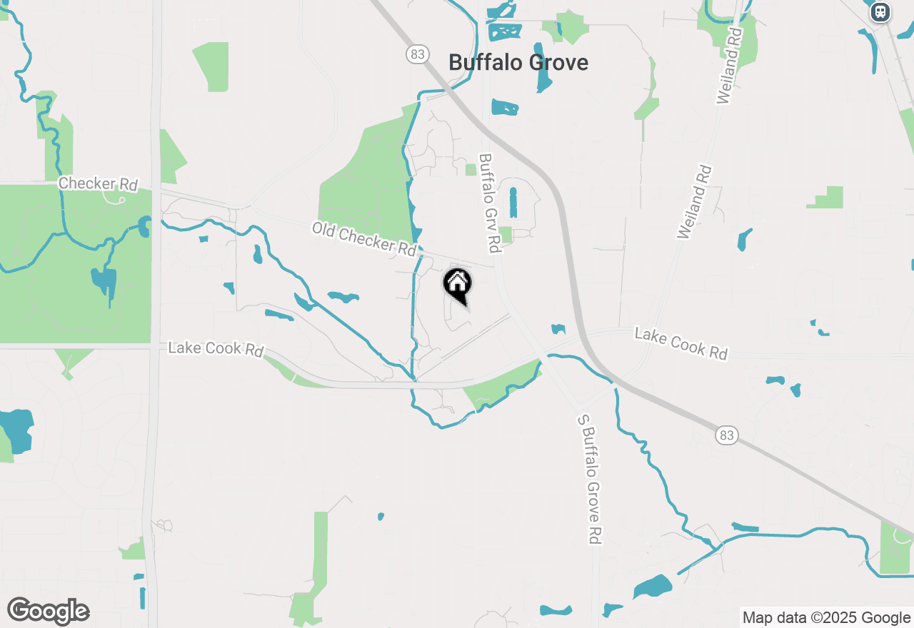 Map of 93 Manchester Drive, Buffalo Grove, IL 60089