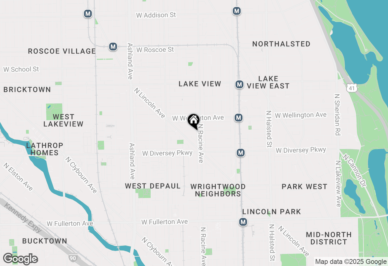 Map of 1222 W George Street, Chicago, IL 60657