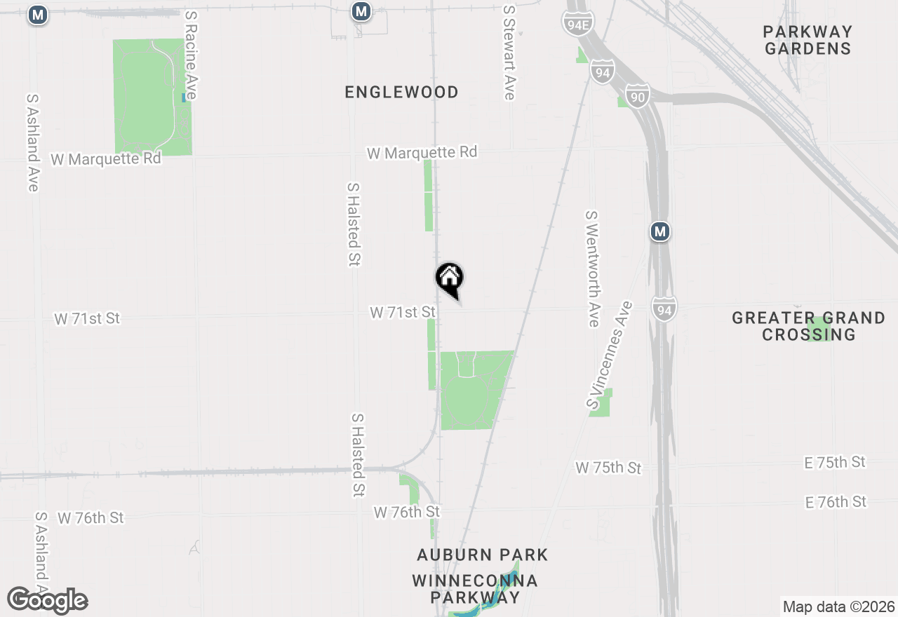 Map of 7056 S Parnell Avenue #3N, Chicago, IL 60621