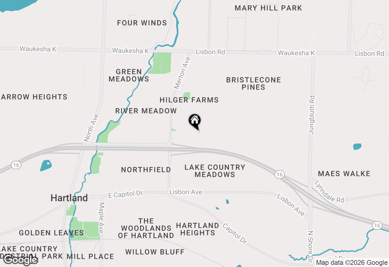 Map of 460 Hill N Dale Cir, Hartland, WI 53029