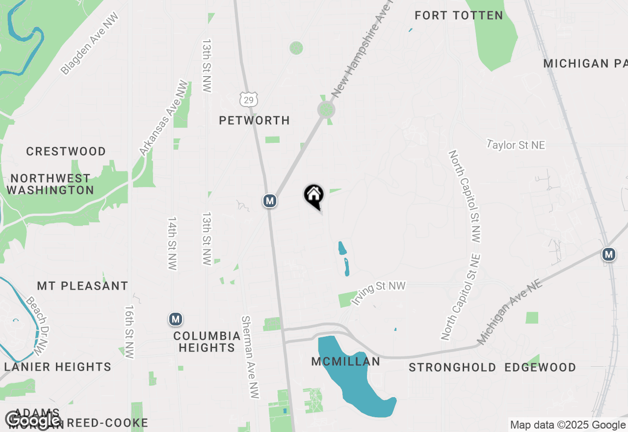 Map of 627 Princeton Place Nw, Washington, DC 20010