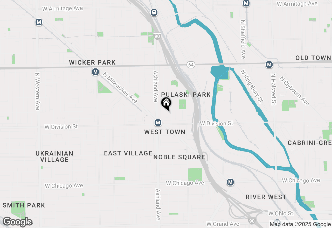 Map of 1241 N Bosworth Avenue #2, Chicago, IL 60642