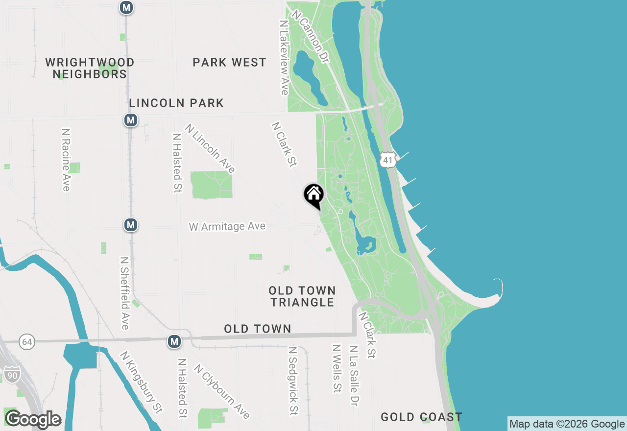 Map of 2020 N Lincoln Park West #4K, Chicago, IL 60614