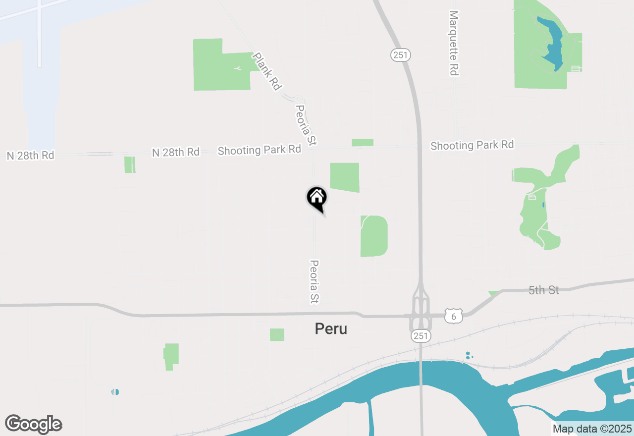 Map of 1425 Peoria Street, Peru, IL 61354