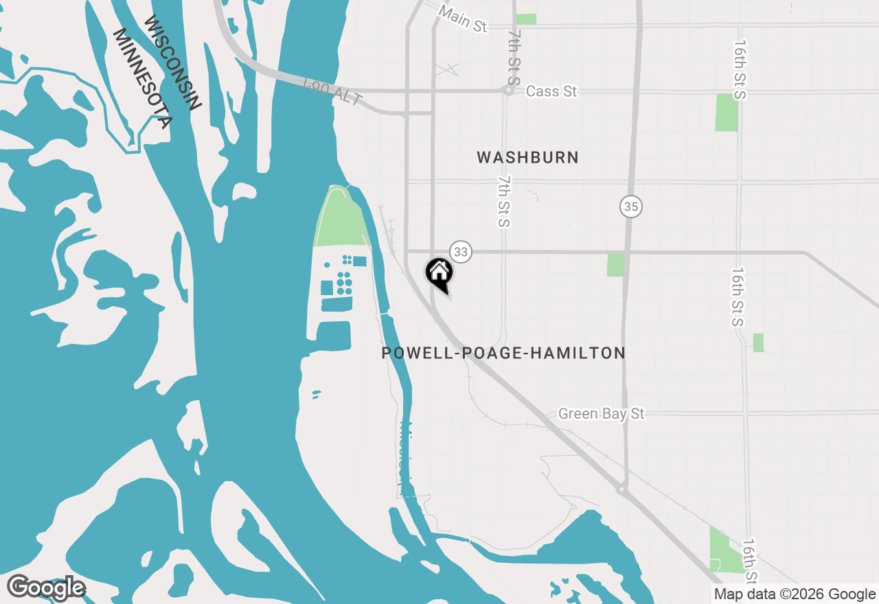 Map of 1407 4th St S, La Crosse, WI 54601