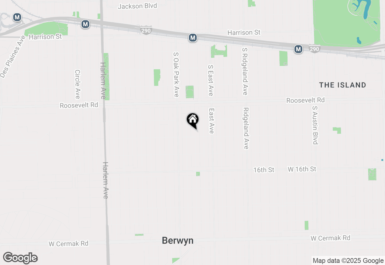 Map of 1336 Wesley Avenue, Berwyn, IL 60402
